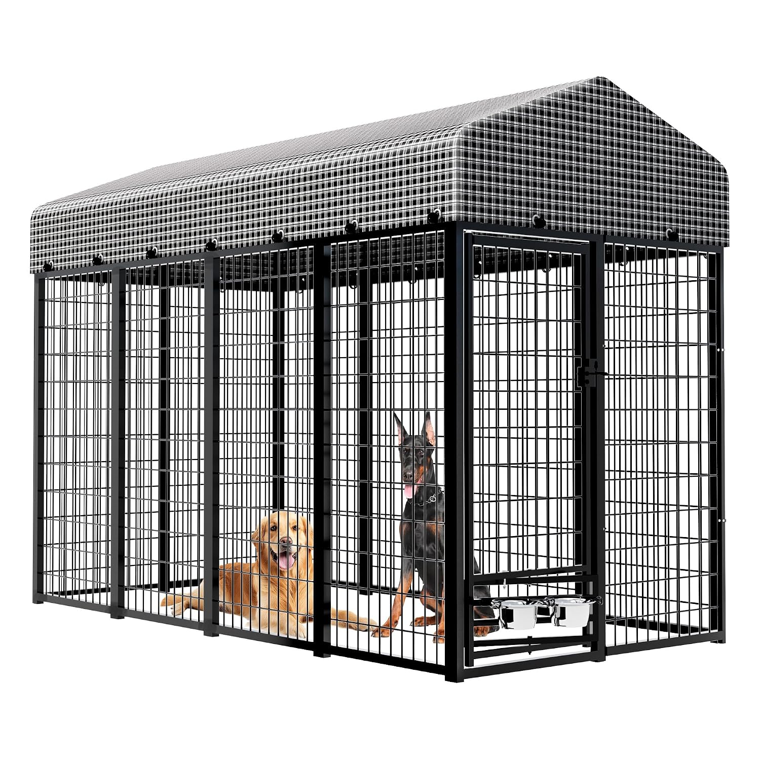 Heavy-Duty Dog Kennel with Roo - Feeding 评论和价格
