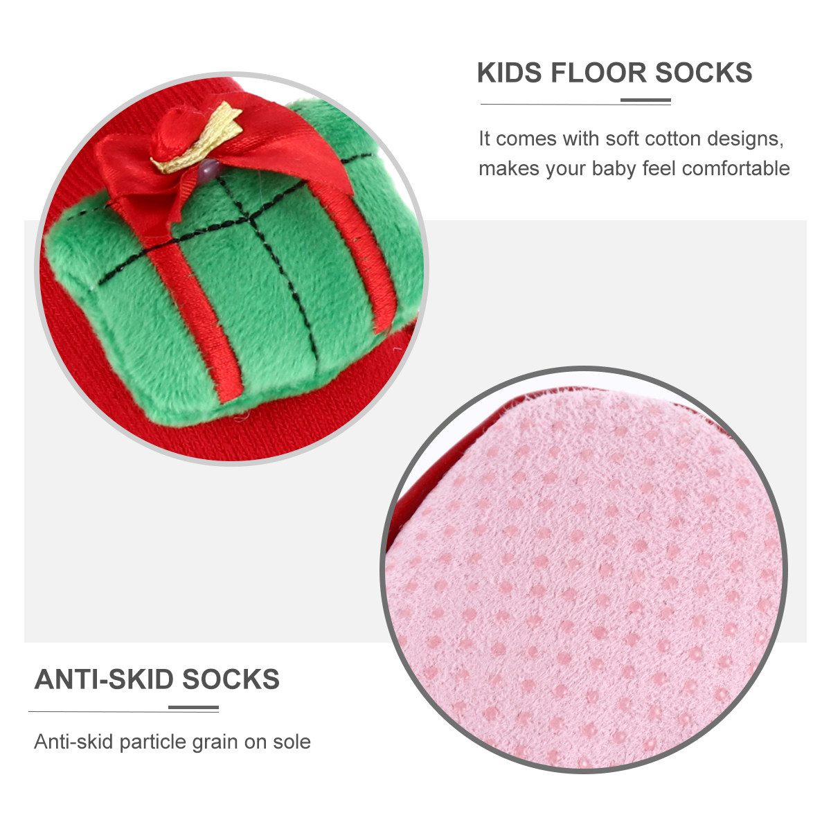 1Pair Anti-Skid Toddler Floor  - Unisex Baby Socks Non Slip 评论和价格