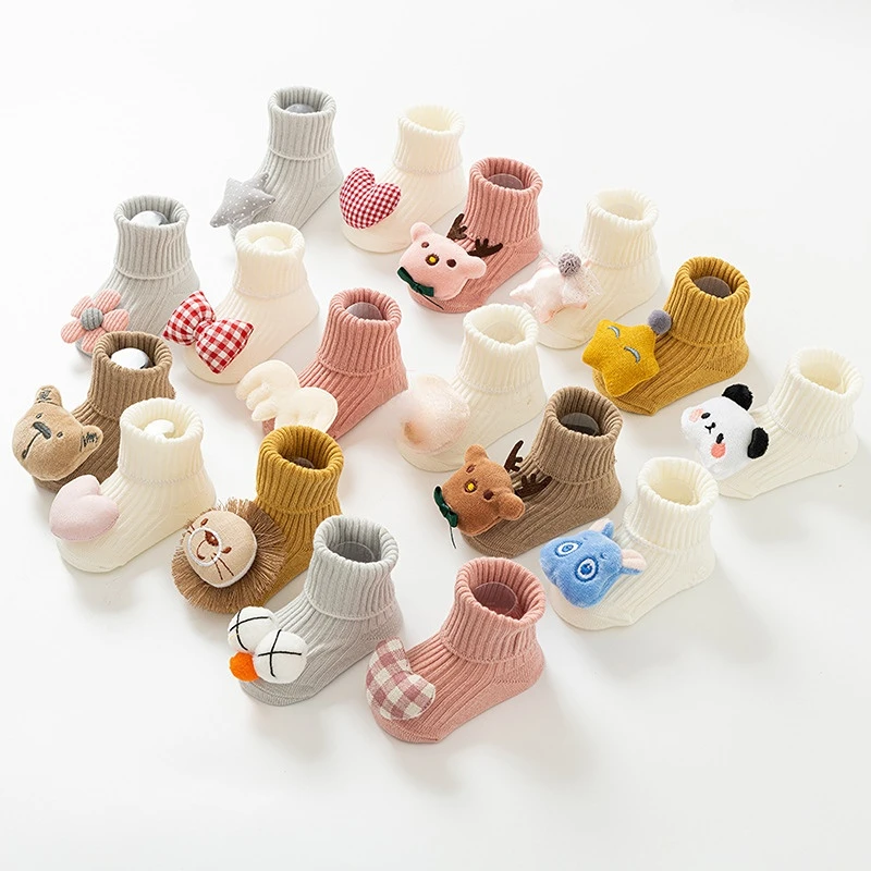 Winter Baby Warm Cute Cartoon  - Unisex Baby Socks Non Slip 评论和价格