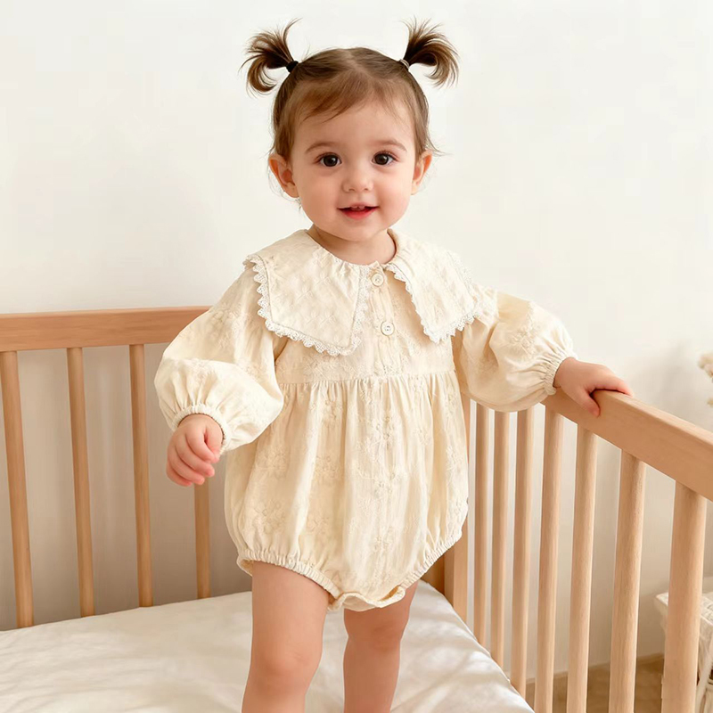 Spring Girls Sweet Princess On - Newborn Baby Girl Romper Floral 评论和价格